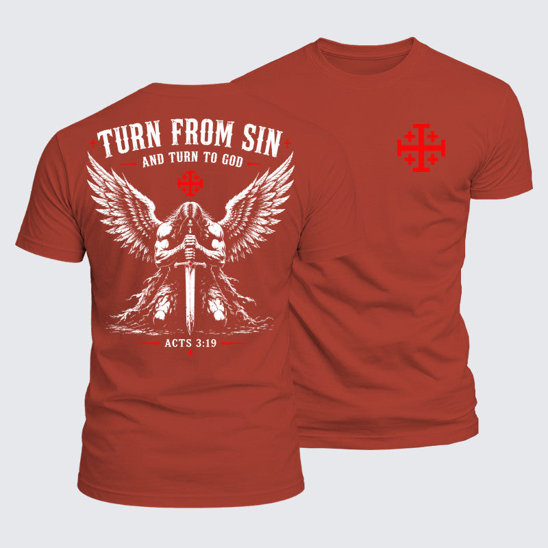 Luxe Mercerized Cotton Tee - Turn From Sin And Turn To God