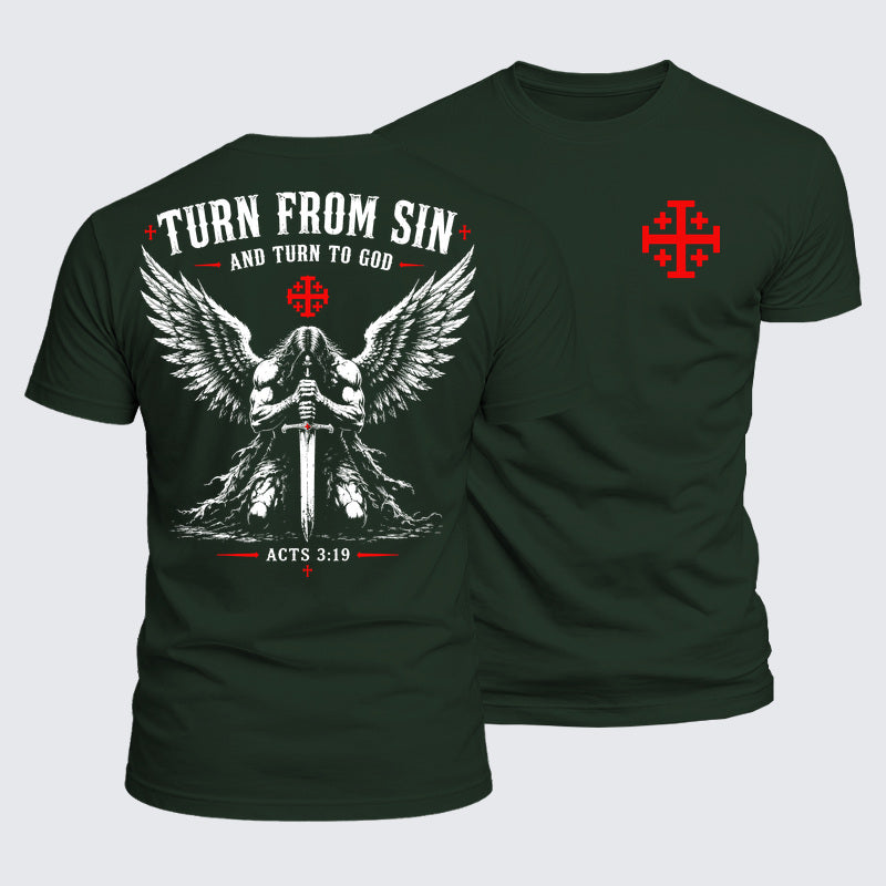 Luxe Mercerized Cotton Tee - Turn From Sin And Turn To God