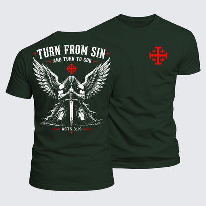 Luxe Mercerized Cotton Tee - Turn From Sin And Turn To God