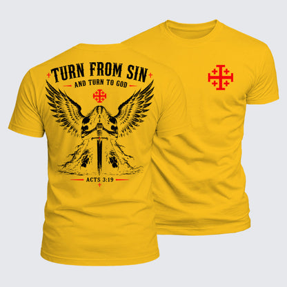 Luxe Mercerized Cotton Tee - Turn From Sin And Turn To God