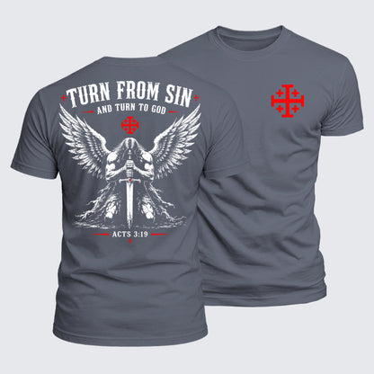 Luxe Mercerized Cotton Tee - Turn From Sin And Turn To God