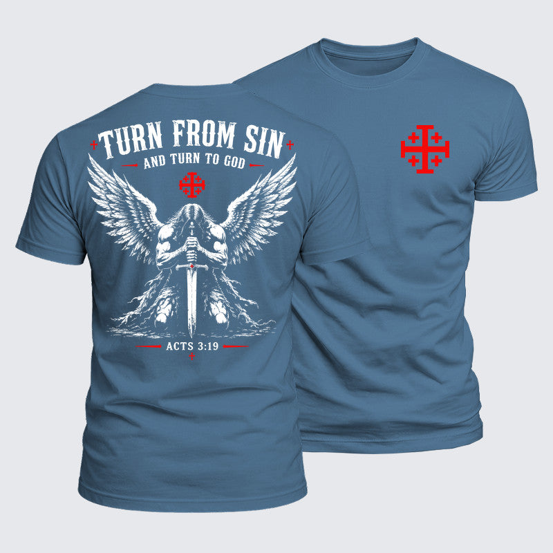 Luxe Mercerized Cotton Tee - Turn From Sin And Turn To God