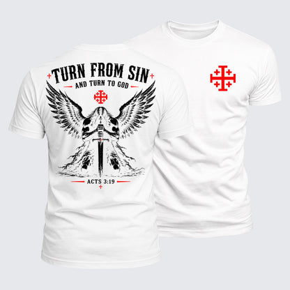 Luxe Mercerized Cotton Tee - Turn From Sin And Turn To God