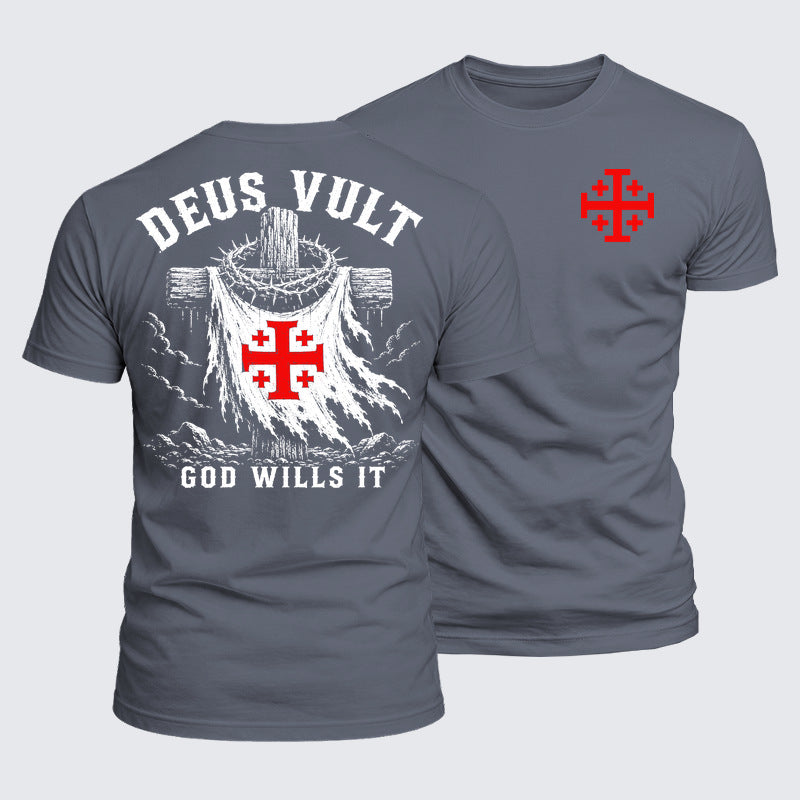 Luxe Mercerized Cotton Tee - Deus Vult