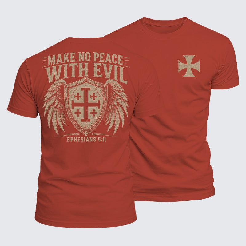 Luxe Mercerized Cotton Tee - Make No Peace with Evil
