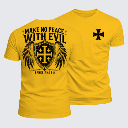 Luxe Mercerized Cotton Tee - Make No Peace with Evil