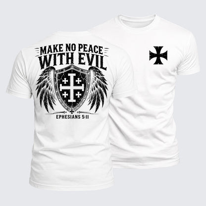 Luxe Mercerized Cotton Tee - Make No Peace with Evil
