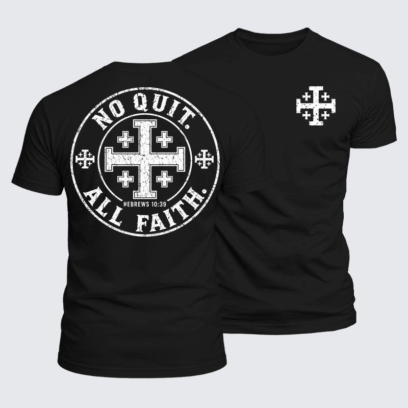Luxe Mercerized Cotton Tee - No Quit All Faith