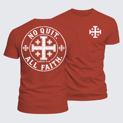 Luxe Mercerized Cotton Tee - No Quit All Faith