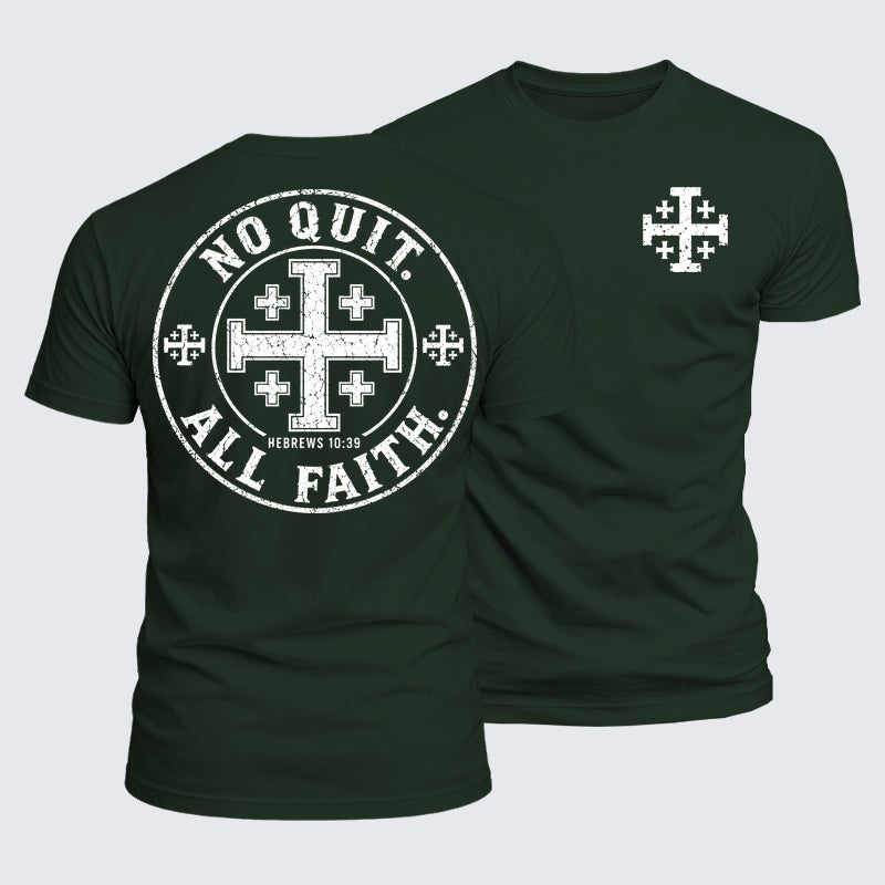 Luxe Mercerized Cotton Tee - No Quit All Faith
