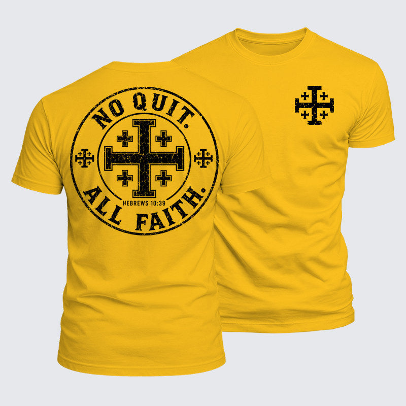 Luxe Mercerized Cotton Tee - No Quit All Faith