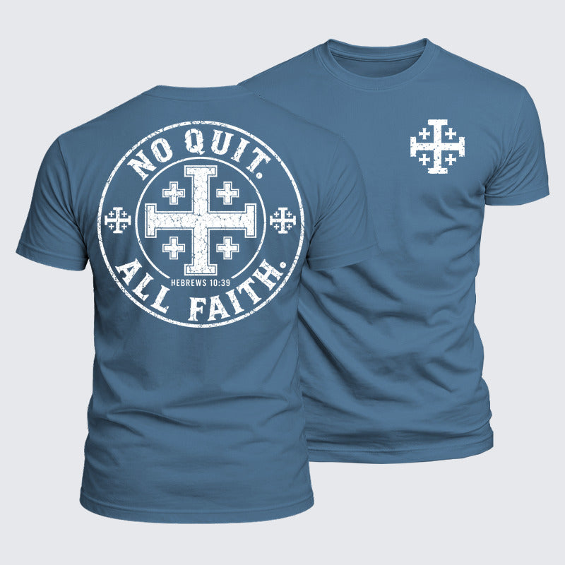 Luxe Mercerized Cotton Tee - No Quit All Faith
