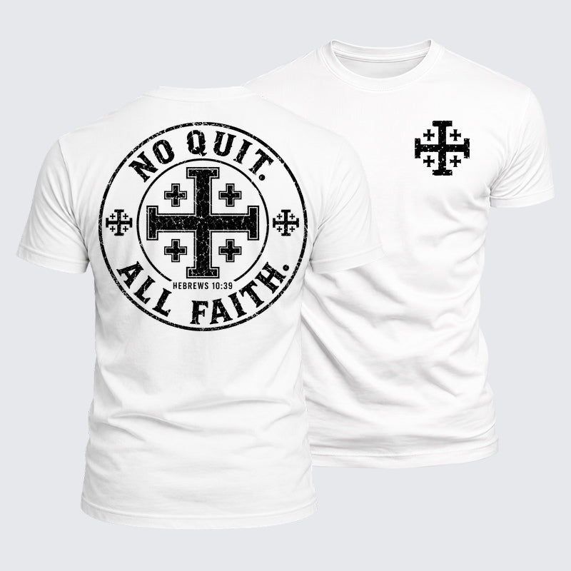 Luxe Mercerized Cotton Tee - No Quit All Faith