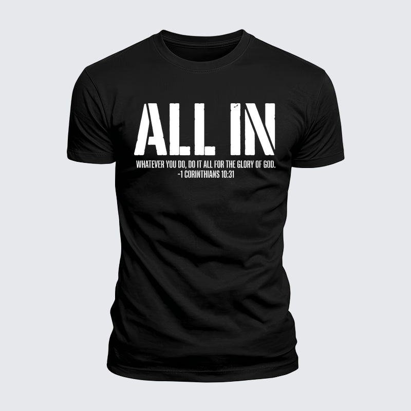 Luxe Mercerized Cotton Tee - All In 1 Corinthians 10:31