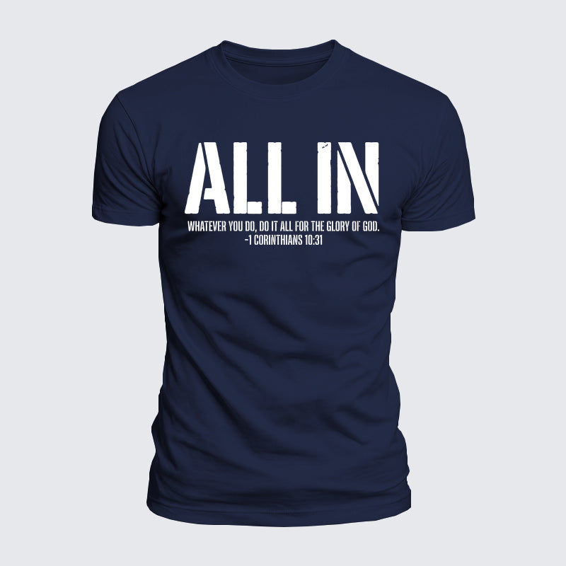 Luxe Mercerized Cotton Tee - All In 1 Corinthians 10:31