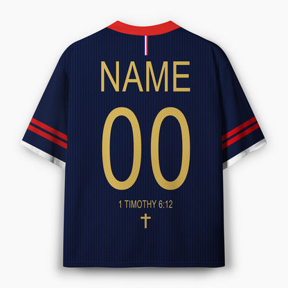Personalized Fight The Good Fight Christian Mesh Jersey