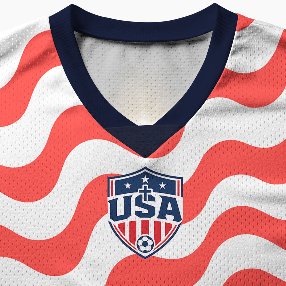 Personalized He Already Won Christian Mesh Jersey