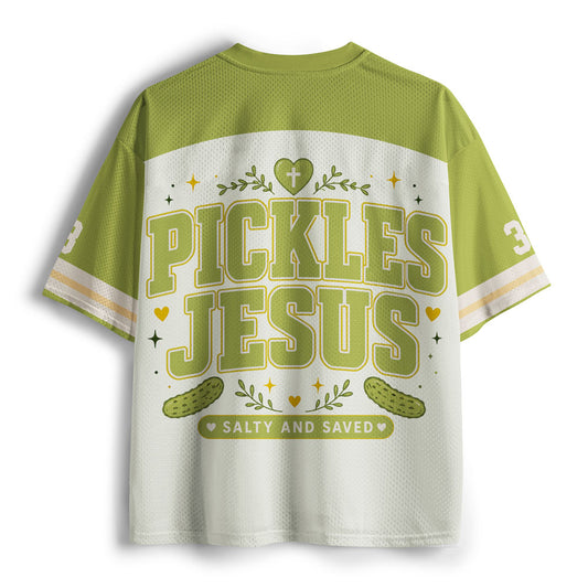 Pikles Jesus Salty And Saved Christian Mesh Jersey