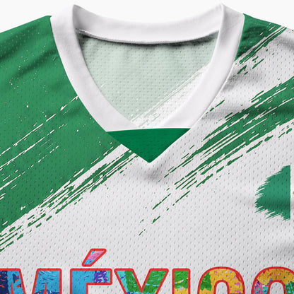 Personalized Name Play For His Name Mexico Christian Mesh Jersey