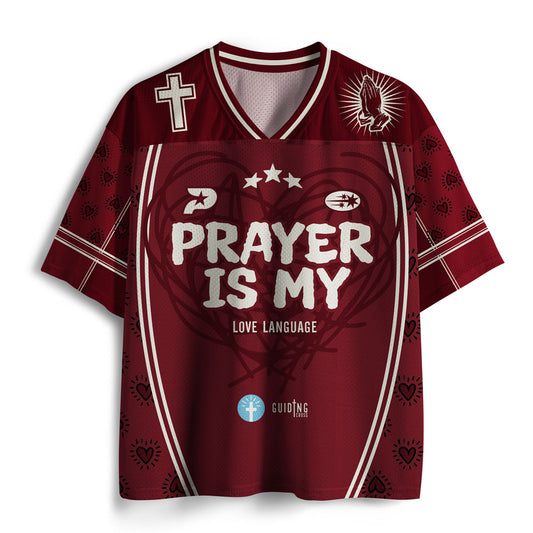 Prayer Is My Love Language Christian Mesh Jersey