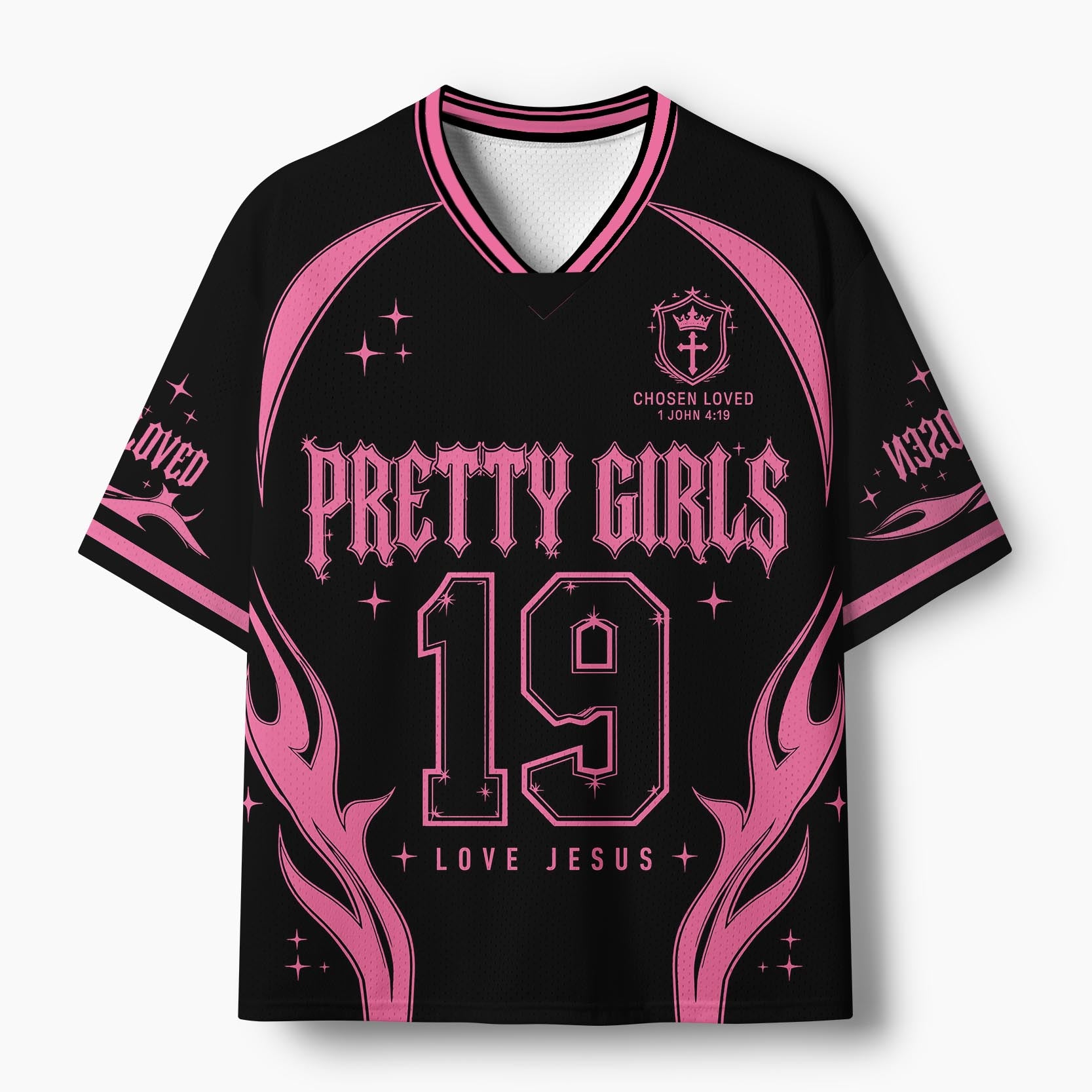 Pretty Girls Love Jesus Christian Mesh Jersey
