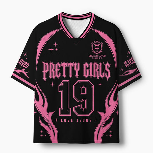 Pretty Girls Love Jesus Christian Mesh Jersey