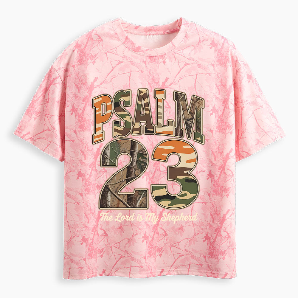 Psalm 23 Christian Camo T-Shirt