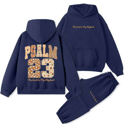Psalm 23 The Lord Is My Shepherd Christian Fleece Hoodie Set