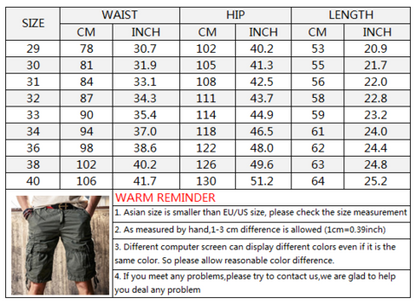 Men's Causal Outdoor Multi Pockets Cotton Men Shorts