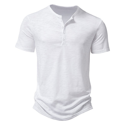 Men's Muscle Henley Collar T-Shirt