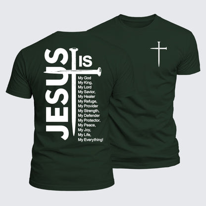 Luxe Mercerized Cotton Tee - Jesus and The Cross