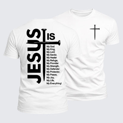 Luxe Mercerized Cotton Tee - Jesus and The Cross