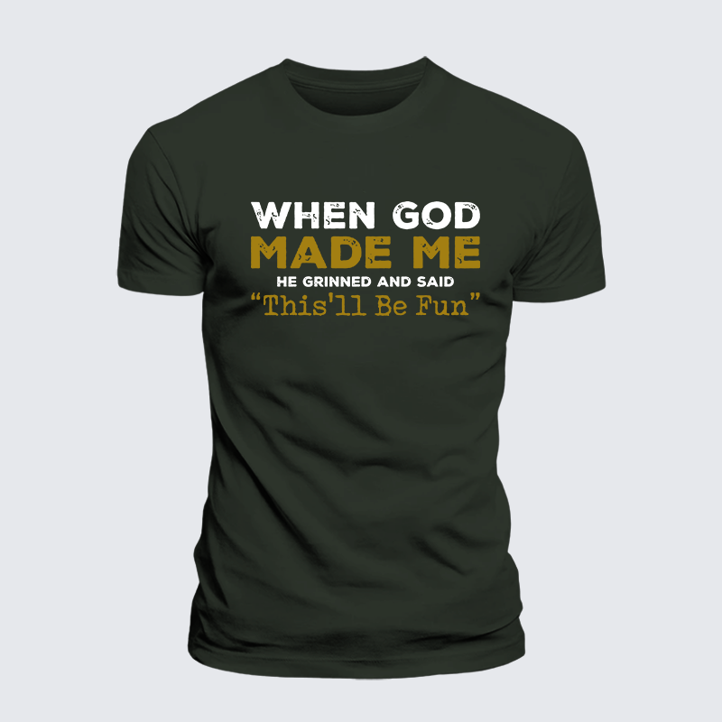 Luxe Mercerized Cotton Tee - When God Made Me