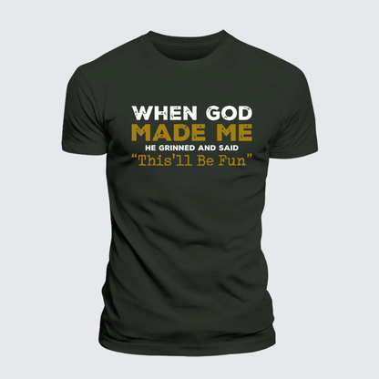 Luxe Mercerized Cotton Tee - When God Made Me