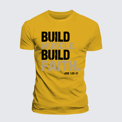 Luxe Mercerized Cotton Tee - Build Muscle Build Faith
