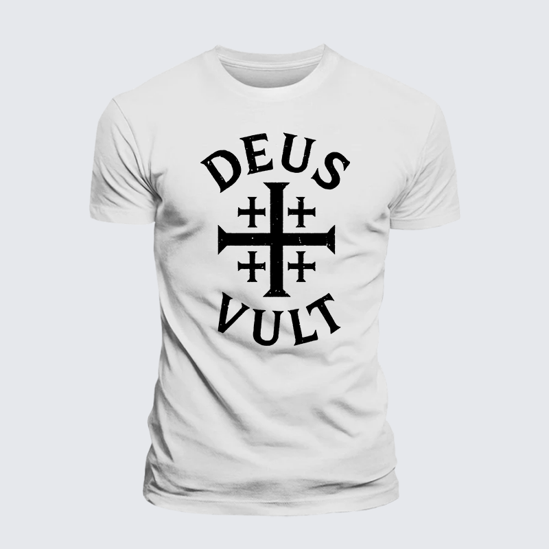 Luxe Mercerized Cotton Tee - Deus Vult
