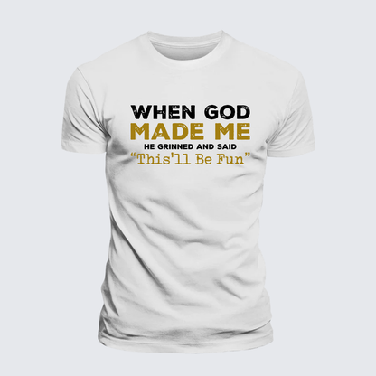 Luxe Mercerized Cotton Tee - When God Made Me