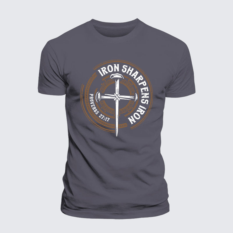 Luxe Mercerized Cotton Tee - Iron Sharpens Iron - Proverbs 27:17