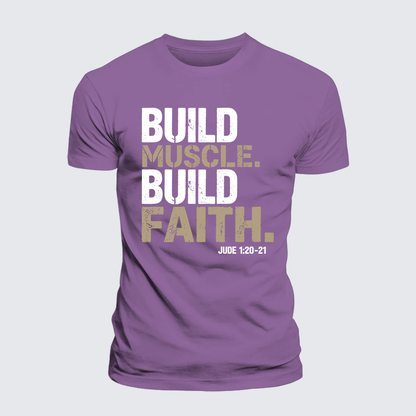 Luxe Mercerized Cotton Tee - Build Muscle Build Faith