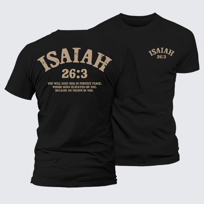 Luxe Mercerized Cotton Tee - Isaiah 26:3 Perfect Peace