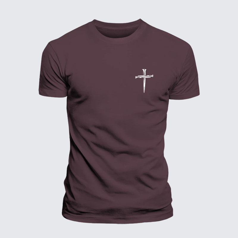 Luxe Mercerized Cotton Tee - Cross Printed