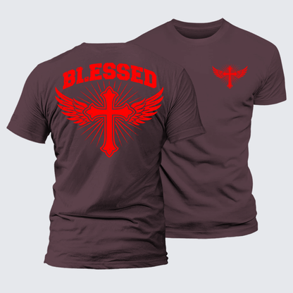 Luxe Mercerized Cotton Tee - Blessed Cross