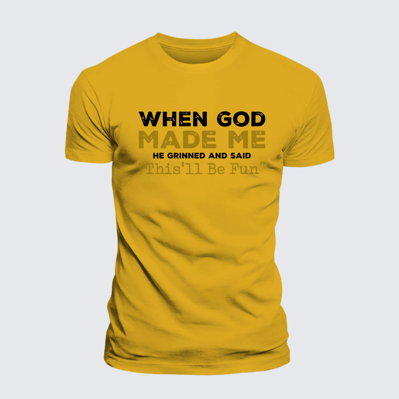 Luxe Mercerized Cotton Tee - When God Made Me