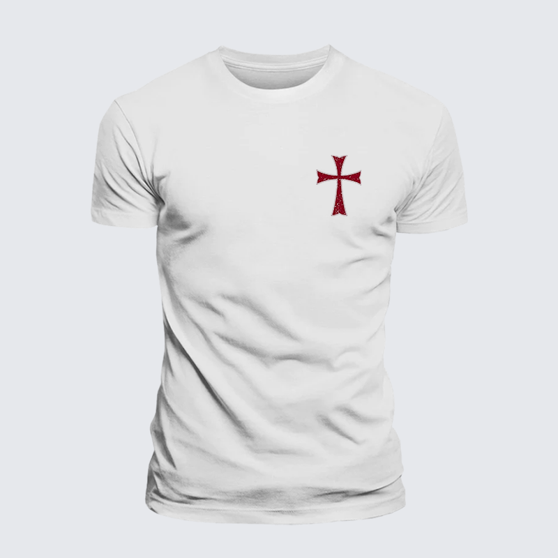 Luxe Mercerized Cotton Tee - Knights Templar Crusader Cross