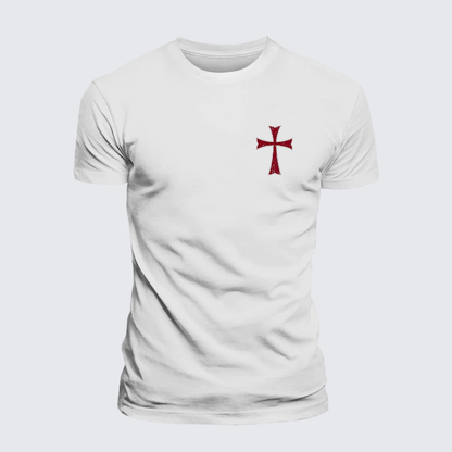 Luxe Mercerized Cotton Tee - Knights Templar Crusader Cross