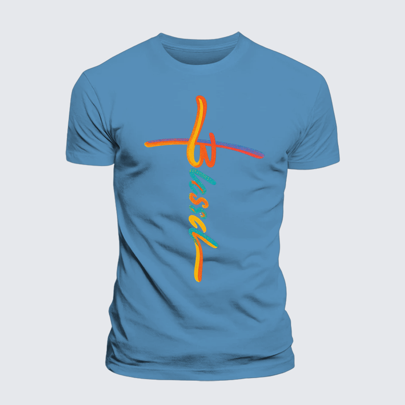 Luxe Mercerized Cotton Tee - Blessed