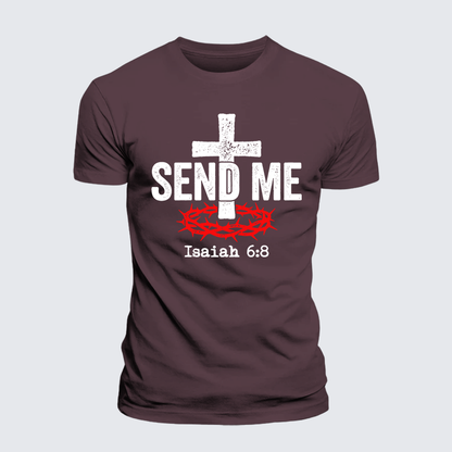 Luxe Mercerized Cotton Tee - Isaiah 6:8 - SEND ME