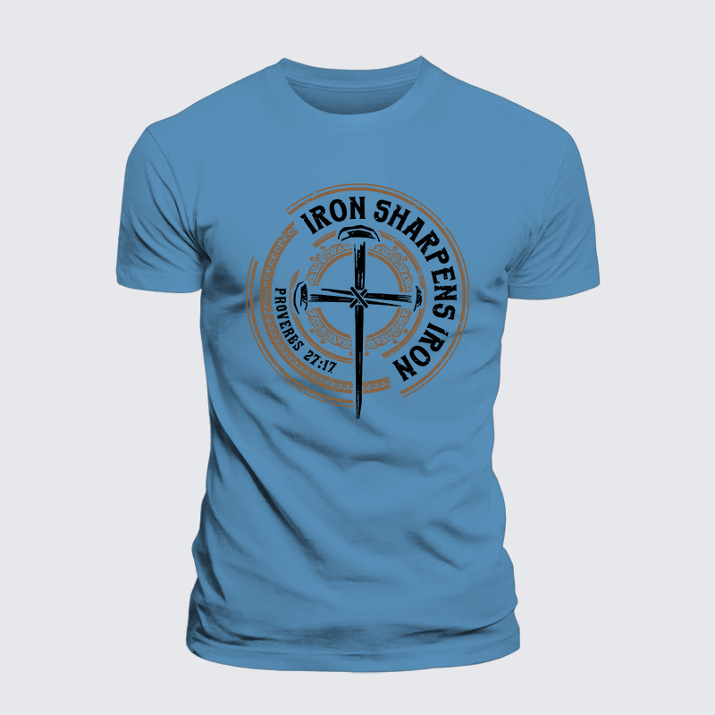 Luxe Mercerized Cotton Tee - Iron Sharpens Iron - Proverbs 27:17