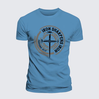 Luxe Mercerized Cotton Tee - Iron Sharpens Iron - Proverbs 27:17