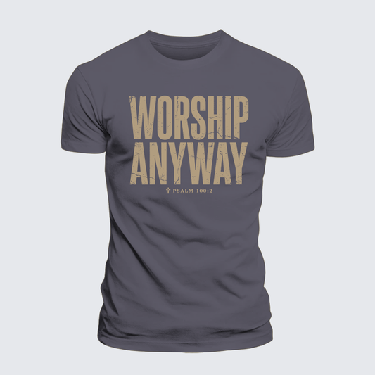 Luxe Mercerized Cotton Tee - Worship Anyway